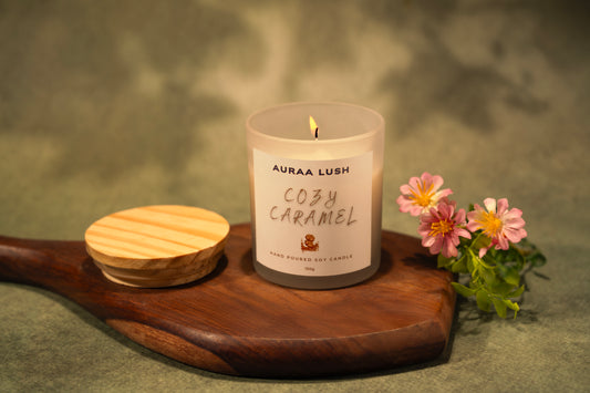 Cozy Caramel Scented Candle (150g)