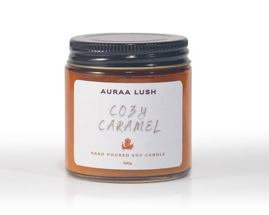 Cozy Caramel Scented Candle (100g)